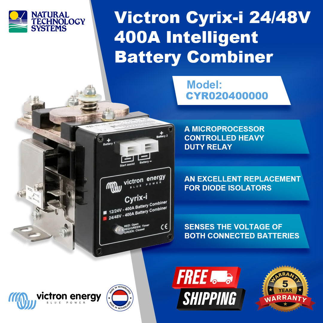 Victron Cyrix-i 24/48V-400A Intelligent Battery Combiner CYR020400000