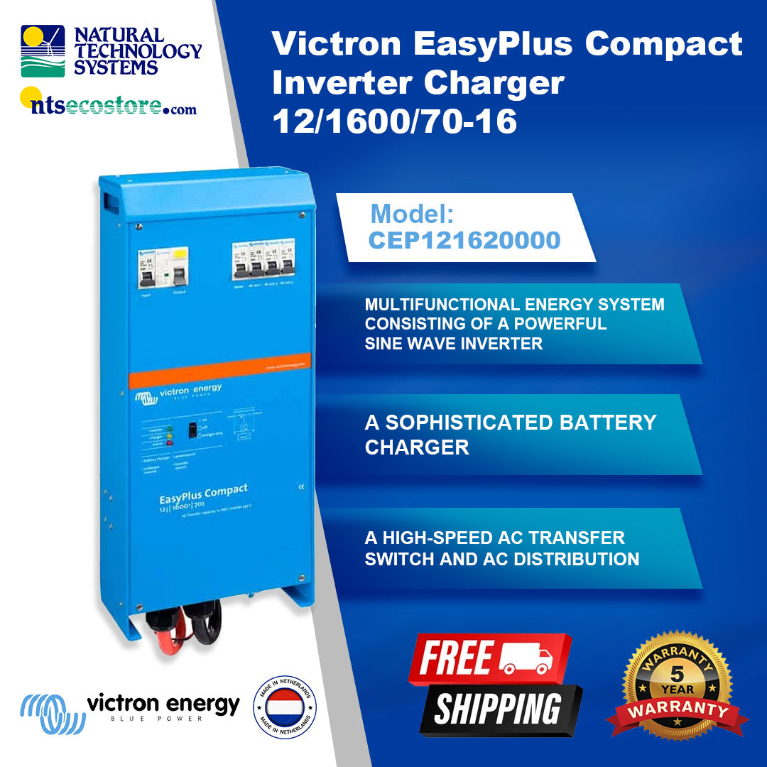 Victron EasyPlus Compact Inverter Charger 12/1600/70-16 CEP121620000