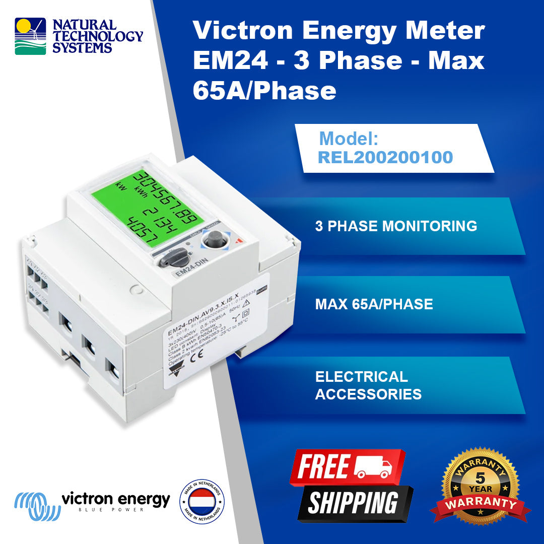 Victron Energy Meter EM24-3 Phase Max 65A Ethernet REL200200100