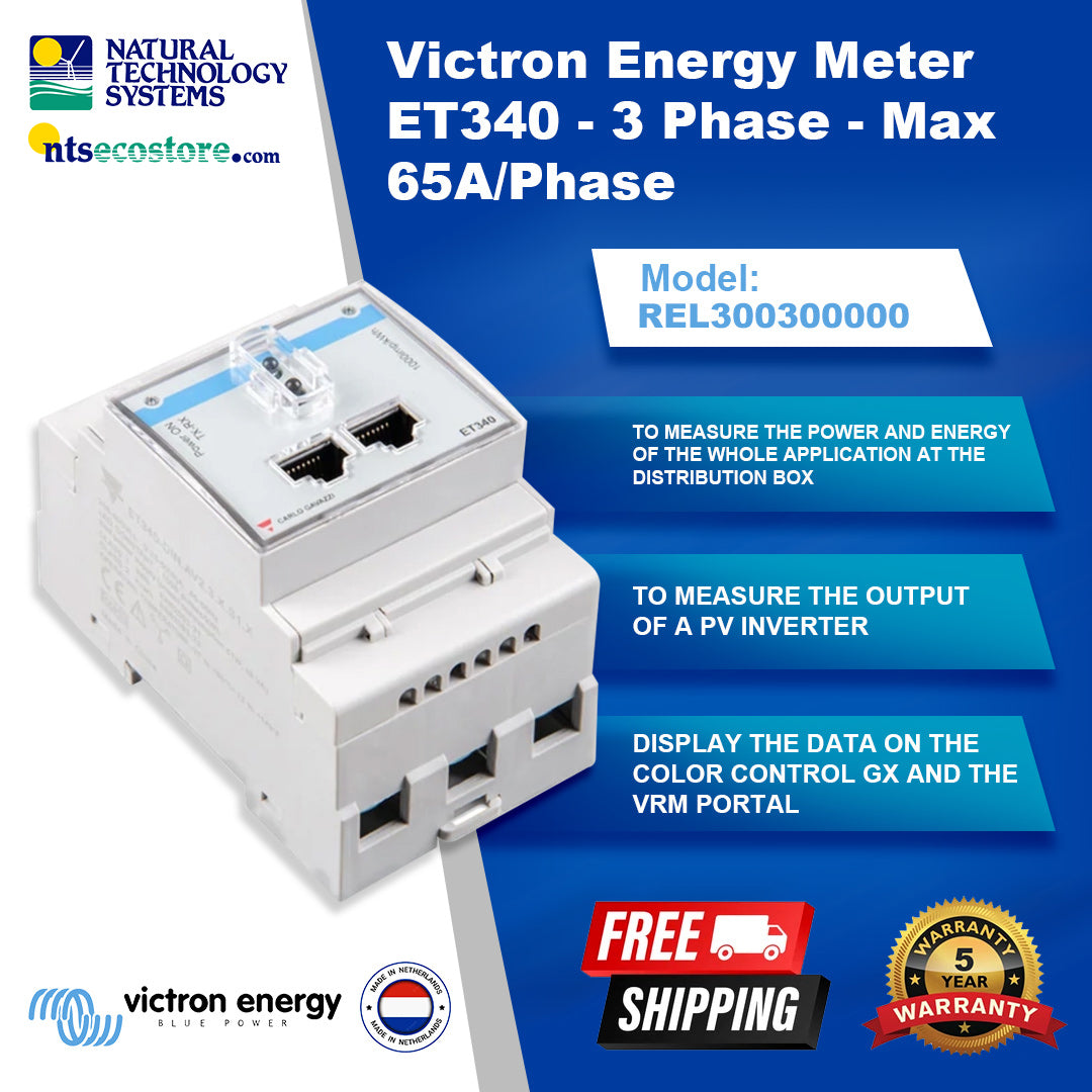 Victron Energy Meter ET340-3 Phase Max 65A REL300300000