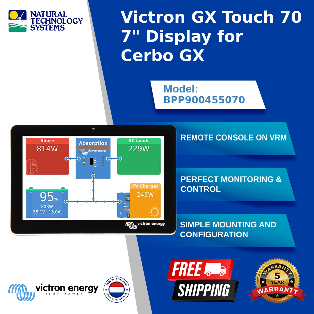 Victron GX Touch 70 - 7 Display for Cerbo GX (BPP900455070)