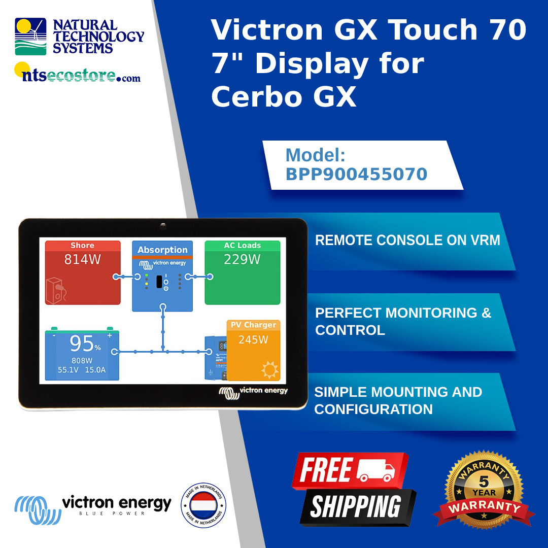 Victron GX Touch 70 - 7" Display for Cerbo GX (BPP900455070)