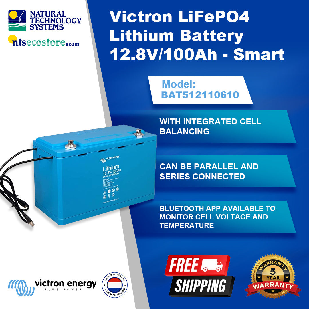 Victron LiFePO4 Lithium Battery 12.8V/100Ah Smart BAT512110610