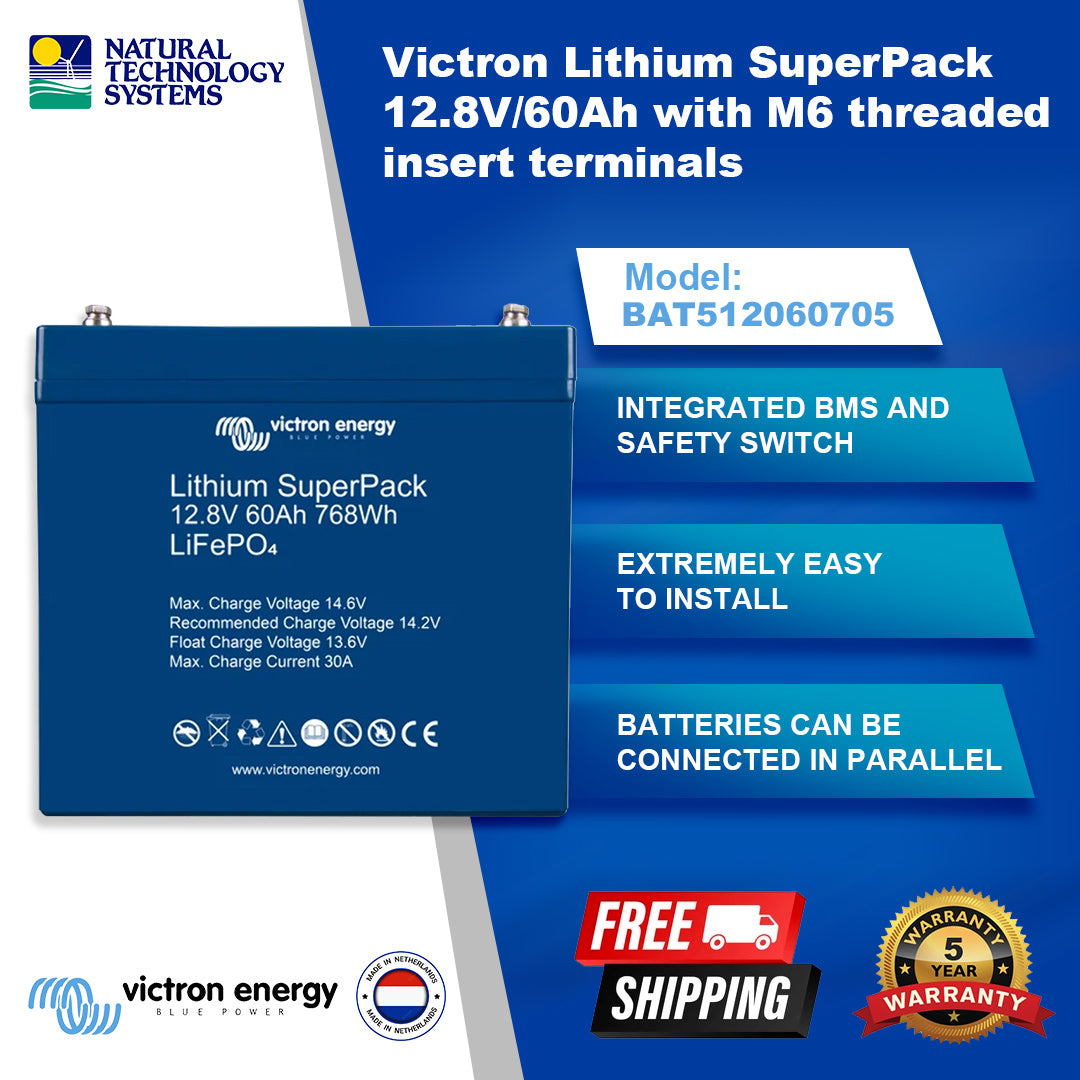 Victron Lithium SuperPack 12,8V/60Ah (M6) BAT512060705