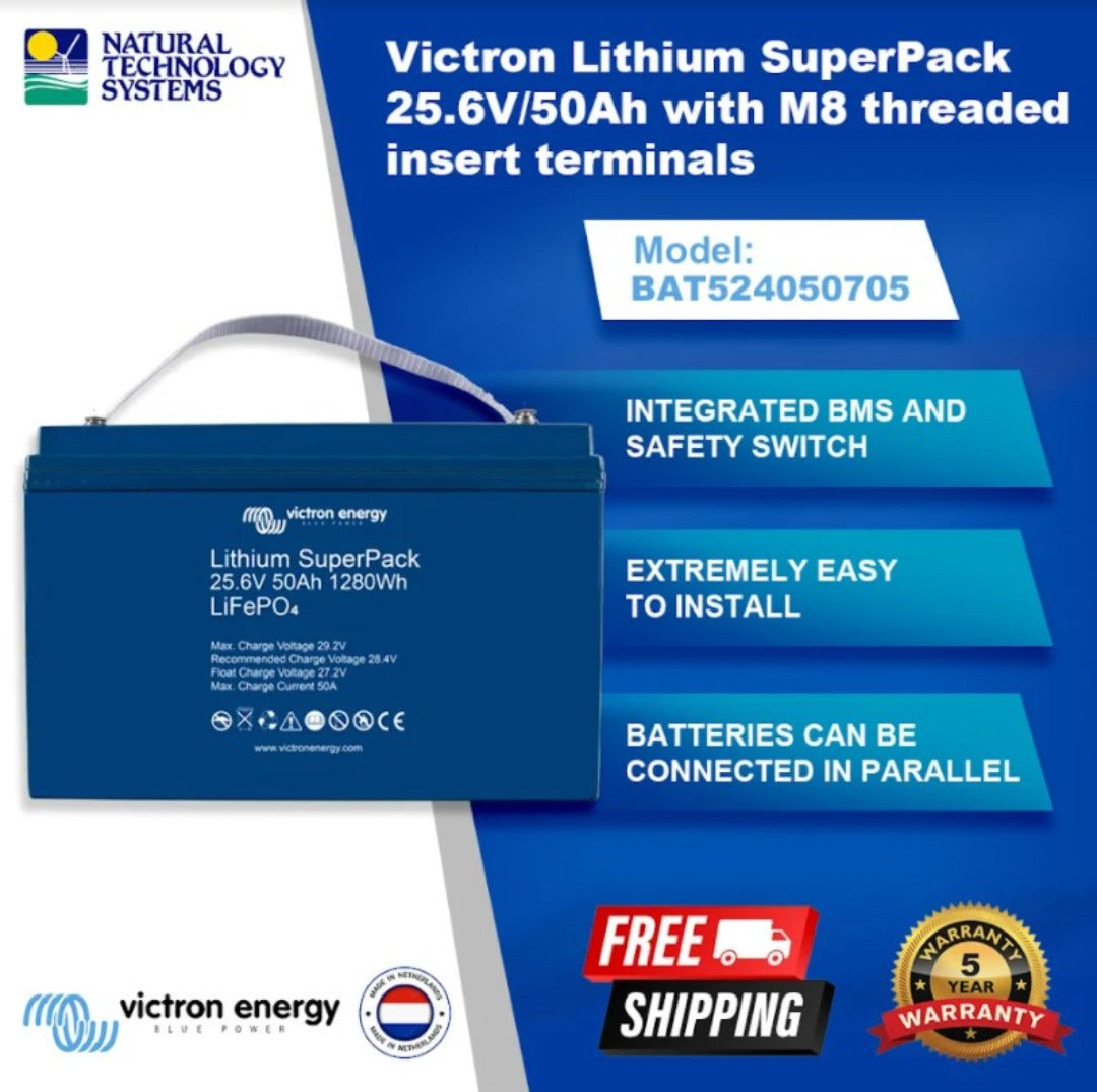 Victron Lithium SuperPack 25,6V/50Ah (M8) BAT524050705