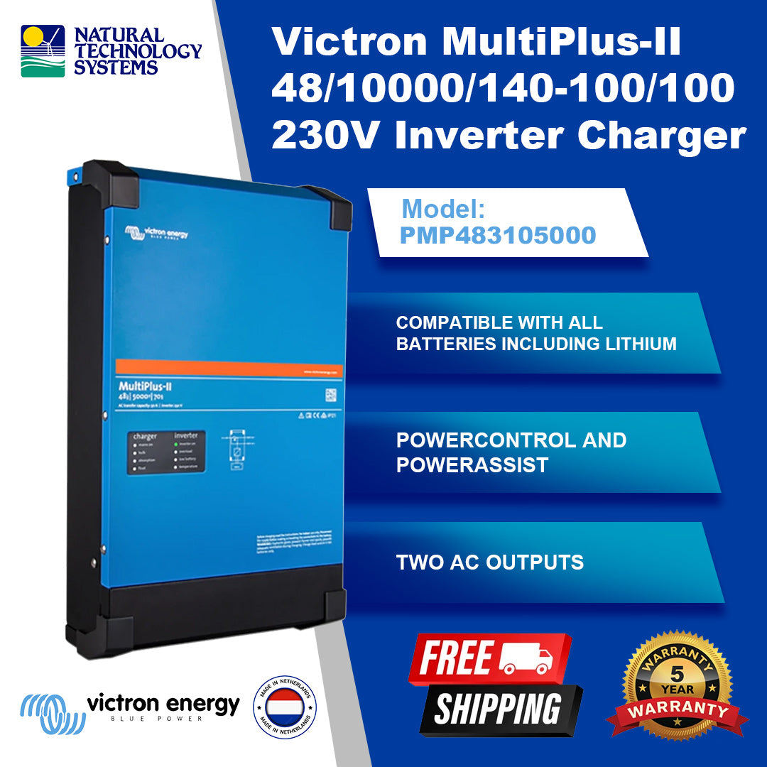 Victron MultiPlus-II Inverter Charger 48/10000/140-100/100 230V PMP483105000