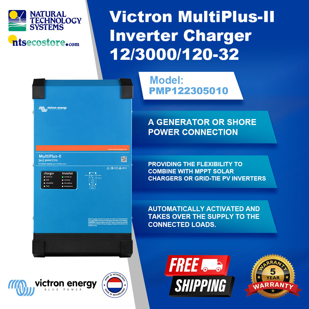 Victron MultiPlus-II Inverter Charger 12/3000/120-32 230V PMP122305010