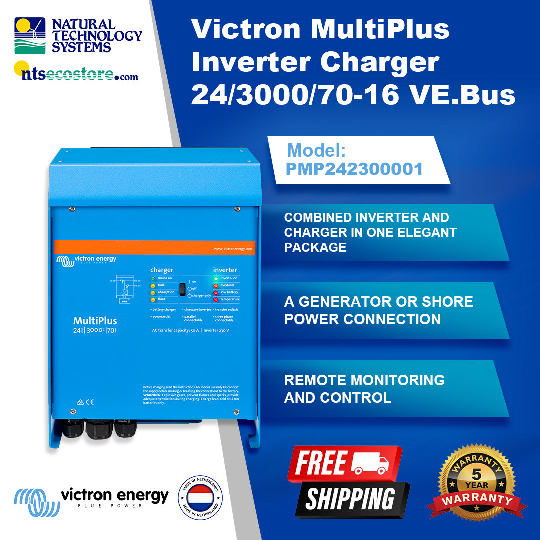 Victron MultiPlus Inverter Charger 24/3000/70-16 VE.Bus PMP242300001