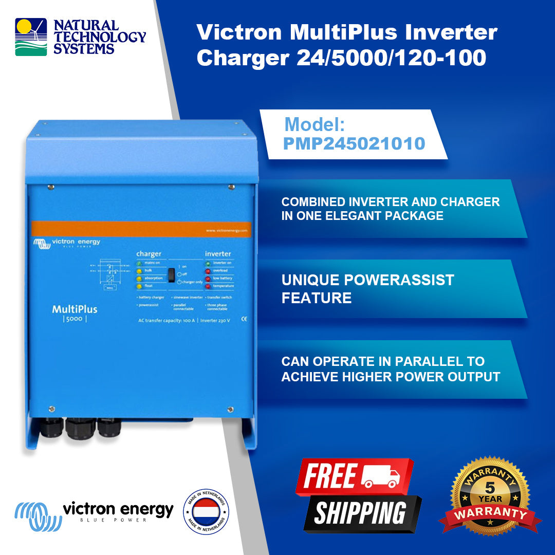 Victron Multiplus 24/5000/120-100 230V Inverter/Charger PMP245021010