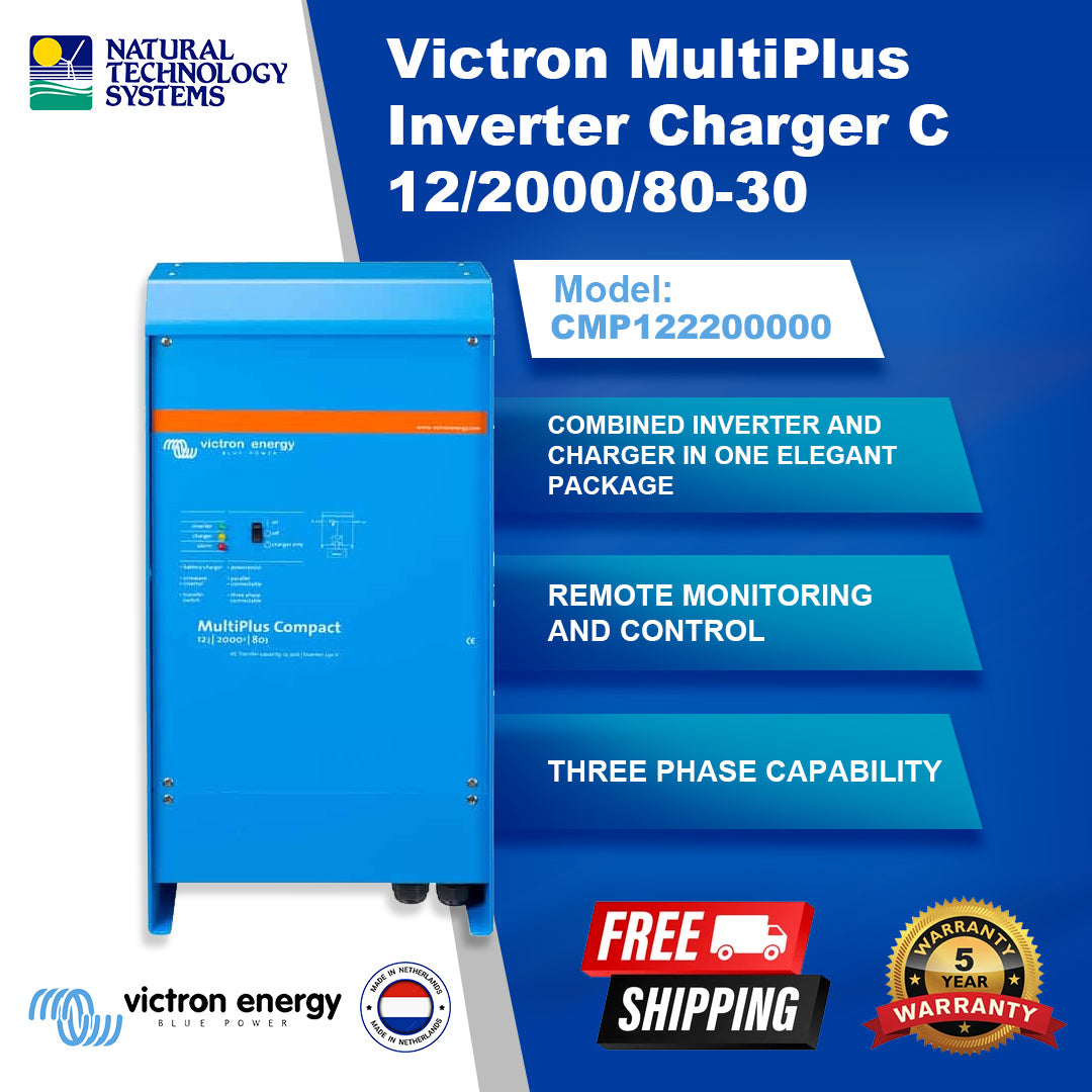 Victron MultiPlus Inverter Charger Compact 12/2000/80-30 CMP122200000