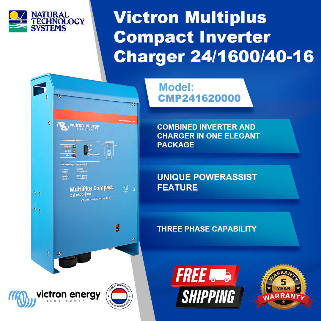 Victron Multiplus Compact Inverter Charger 24/1600/40-16 CMP241620000