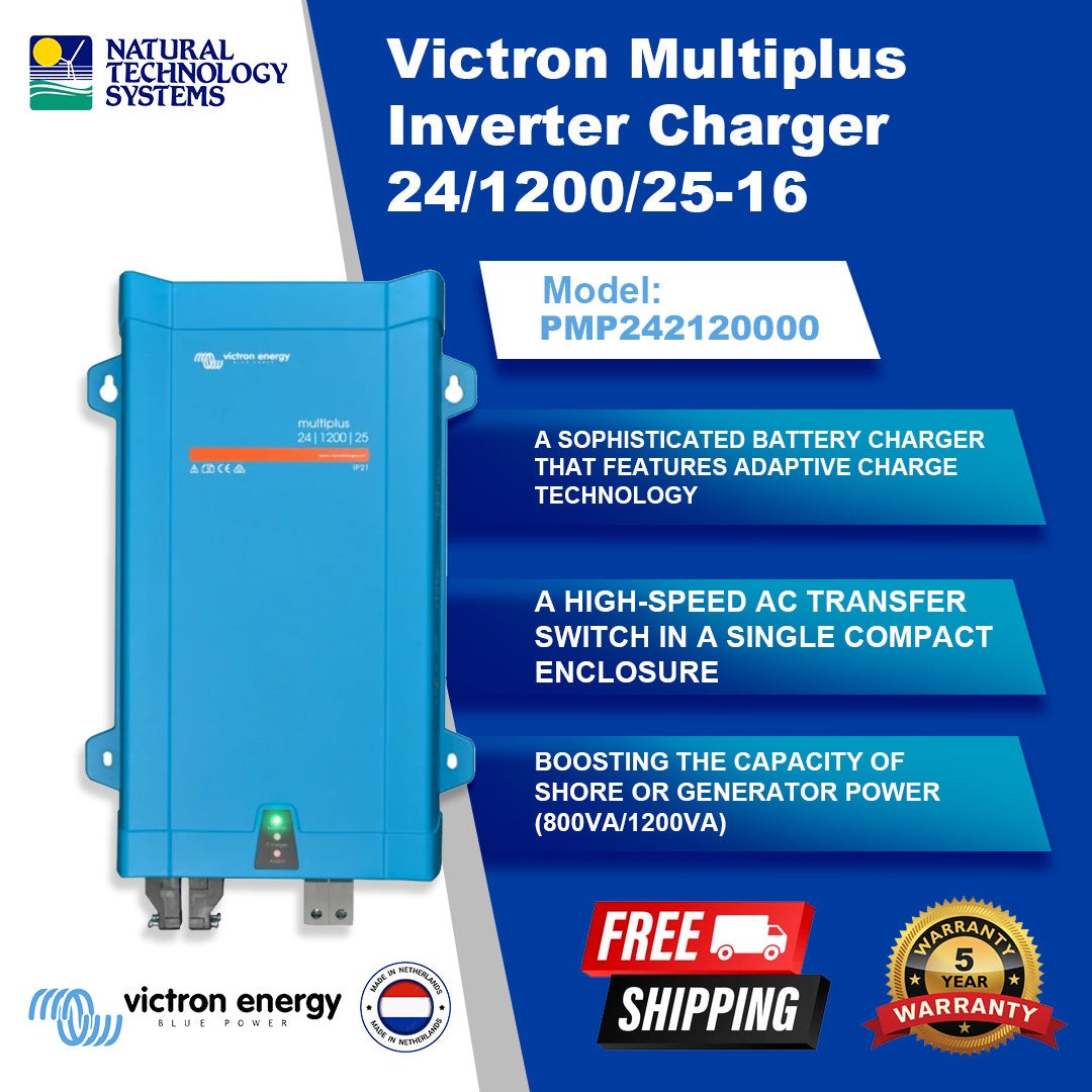 Victron MultiPlus Inverter Charger 24/1200/25-16 PMP242120000