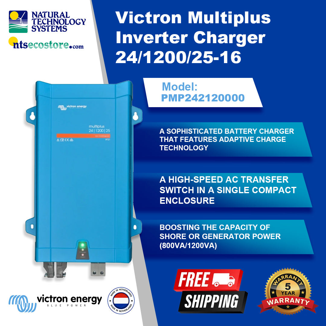 Victron MultiPlus Inverter Charger 24/1200/25-16 PMP242120000