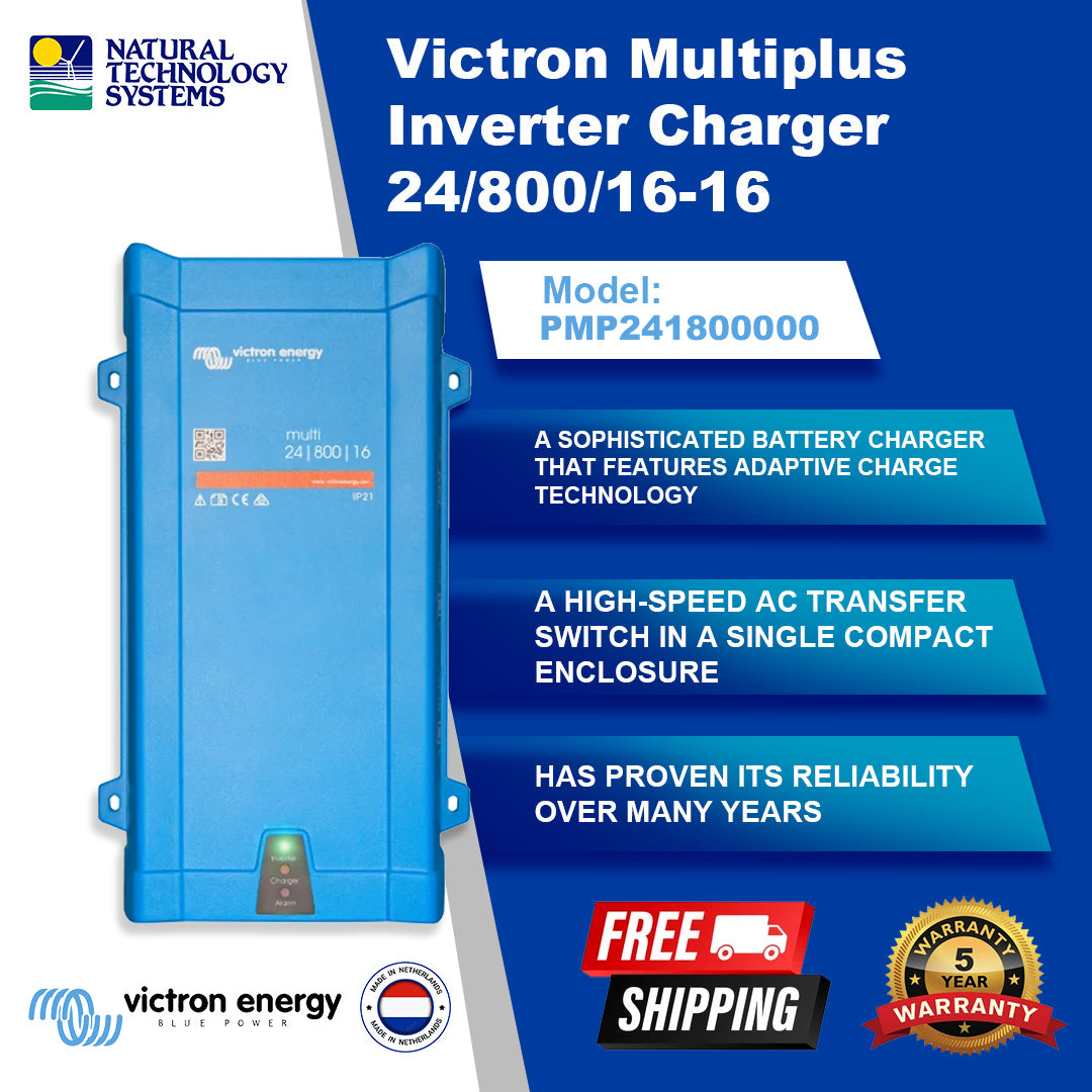 Victron MultiPlus Inverter Charger 24/800/16-16 PMP241800000