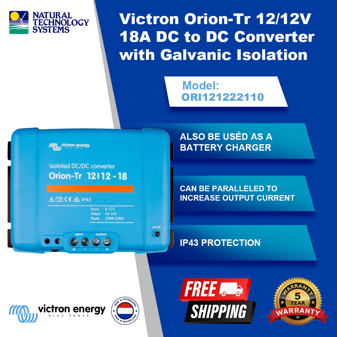 Victron Orion-Tr Isolated DC-DC Converter 12/12V 18A 220W ORI121222110
