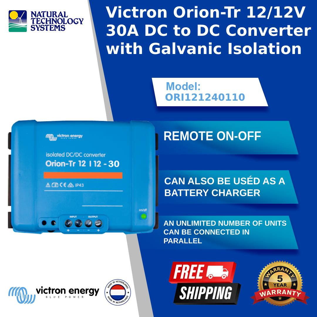 Victron Orion-Tr 12/12V 30A DC/DC Converter-Galvanic Iso. ORI121240110