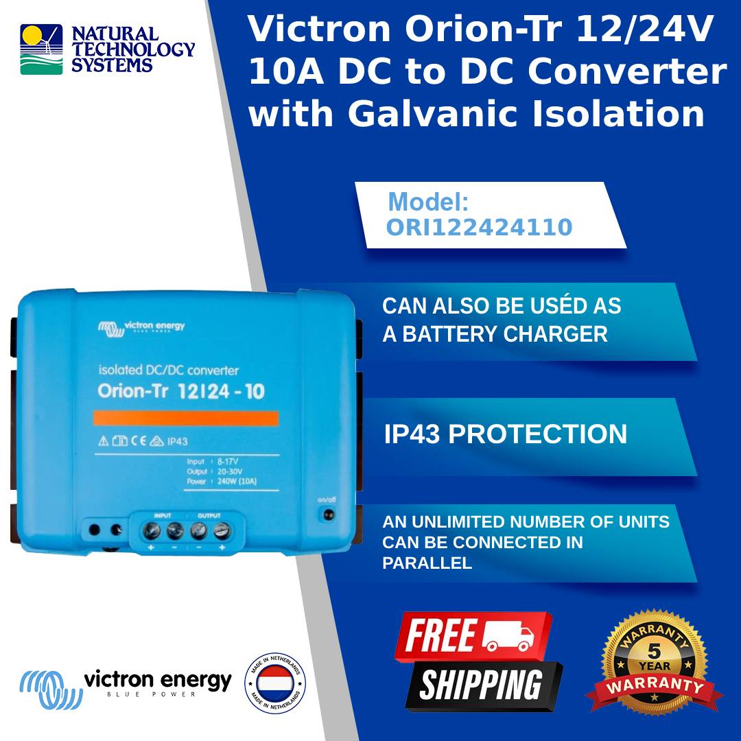 Victron Orion-TR Isolated DC-DC Converter 12/24-10A 240W ORI122424110
