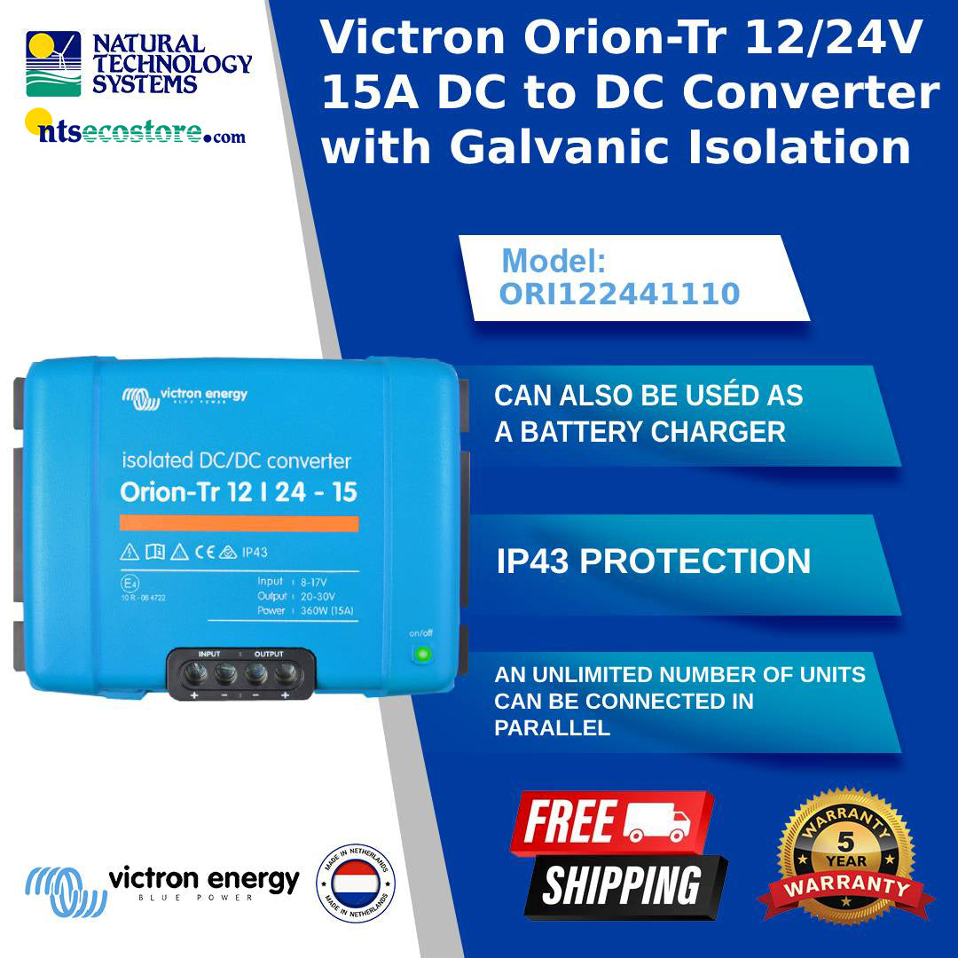 Victron Orion-Tr 12/24V 15A DC/DC Converter-Galvanic Iso. ORI122441110