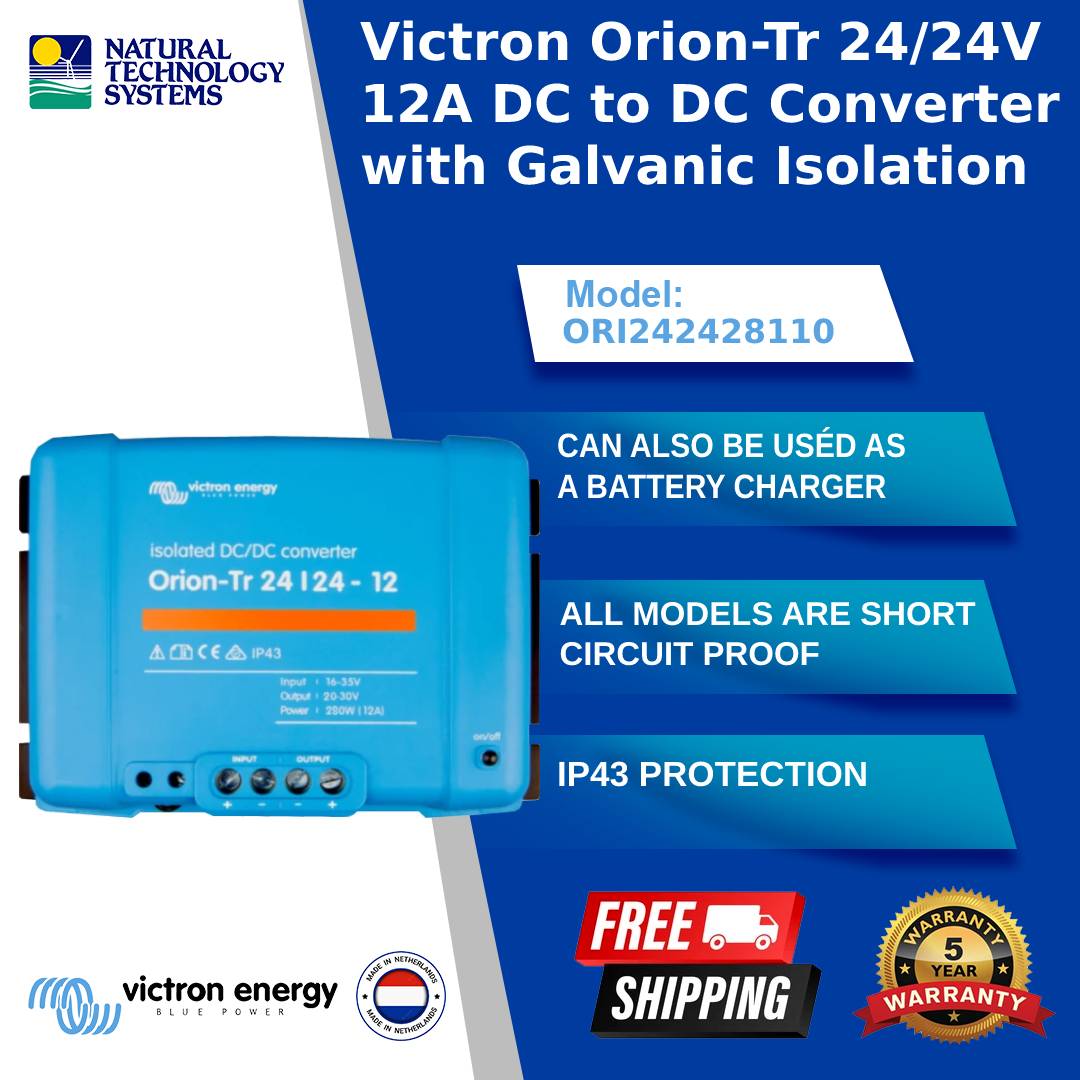 Victron Orion-Tr Isolated DC-DC Converter 24/24-12A 280W ORI242428110
