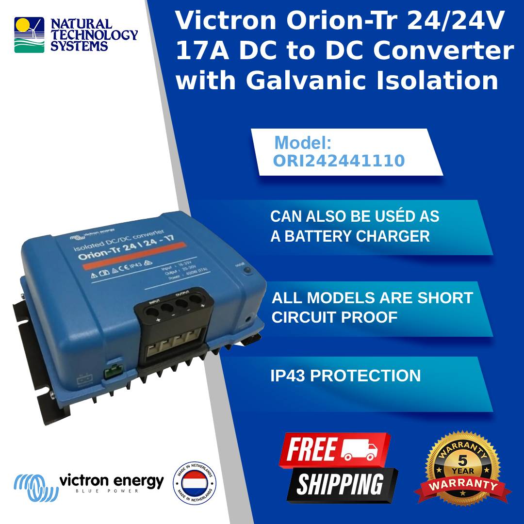 Victron Orion-Tr 24/24V 17A DC/DC Converter-Galvanic Iso. (ORI242441110)
