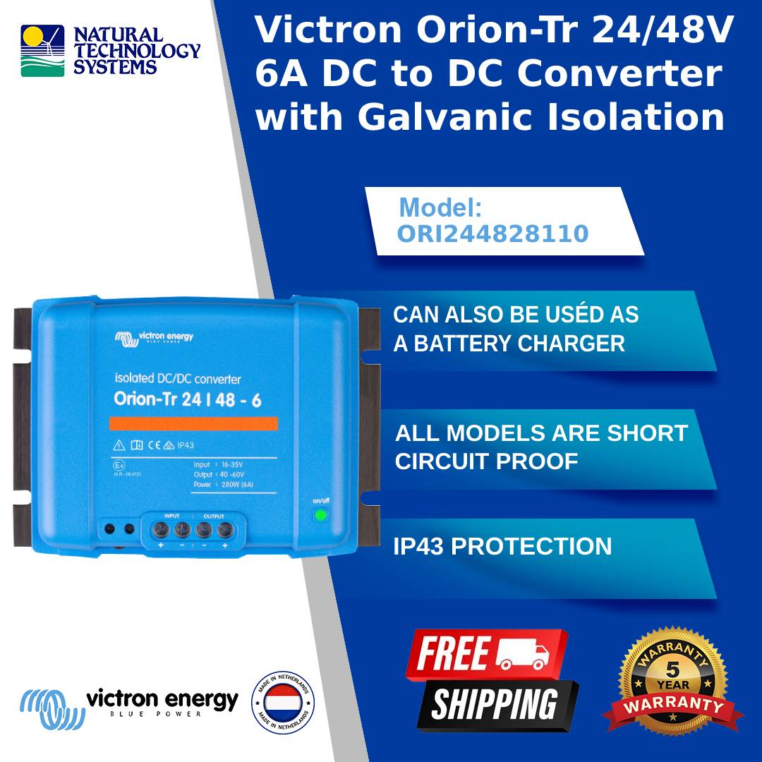 Victron Orion-TR Isolated DC-DC Converter 24/48-6A  280W ORI244828110