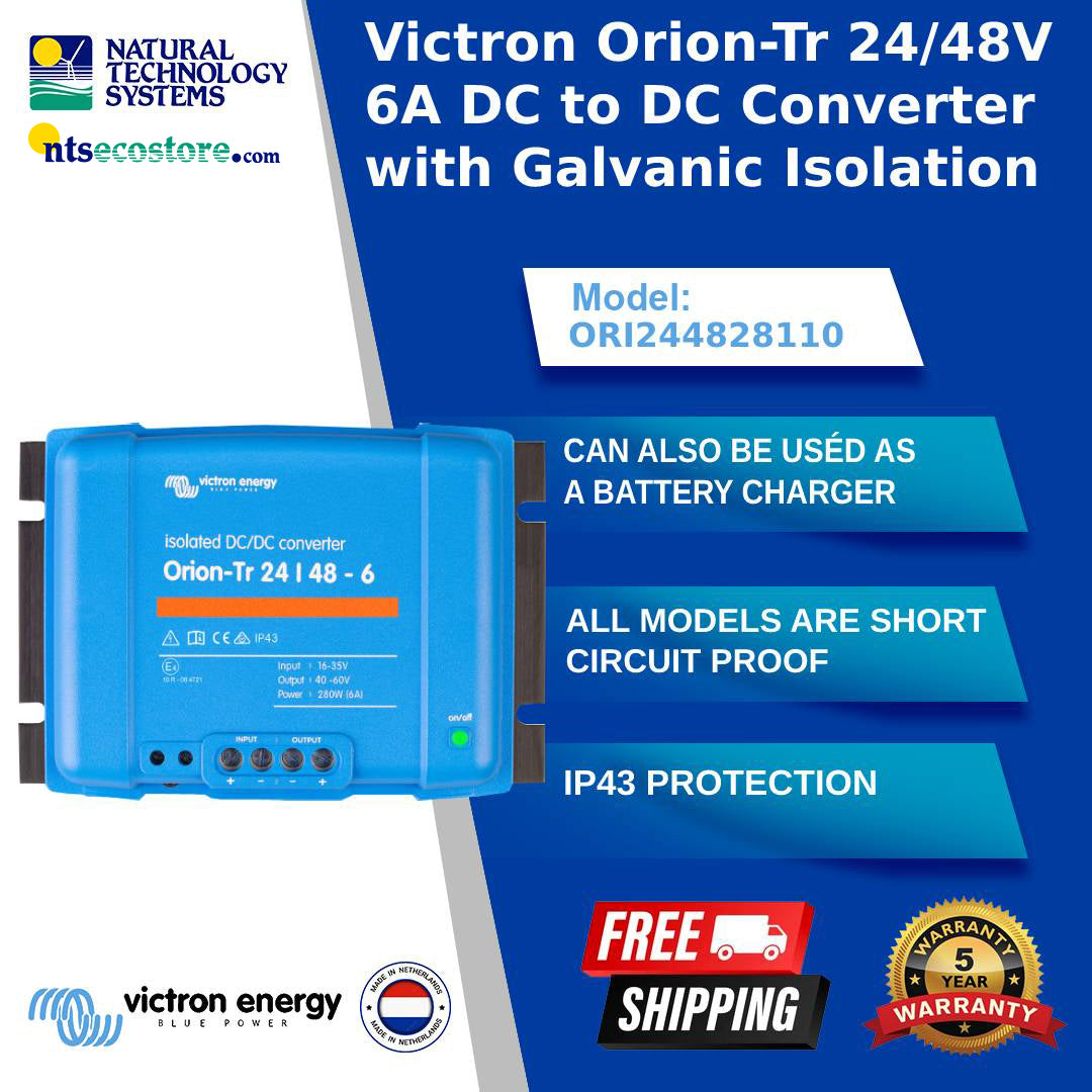 Victron Orion-TR Isolated DC-DC Converter 24/48-6A  280W ORI244828110