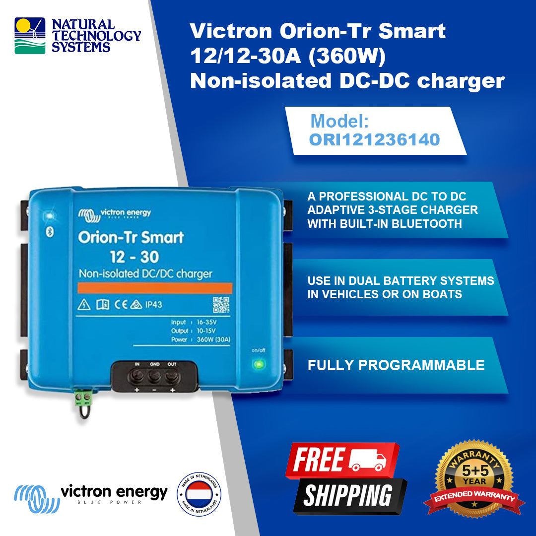 Victron Orion-Tr Smart Non-isolated DC-DC Charger 12/12 30A ORI1212361