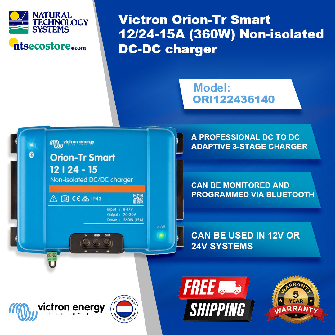 Victron Orion-Tr Smart Non-isolated DC-DC Charger 12/24 15A ORI122436140