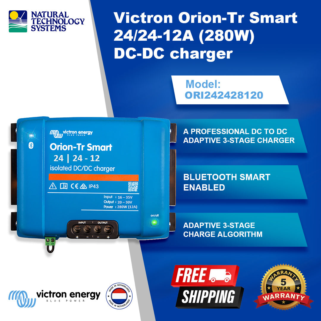 Victron Orion-Tr Smart Isolated DC-DC Charger 24/24-12A 280W ORI242428120