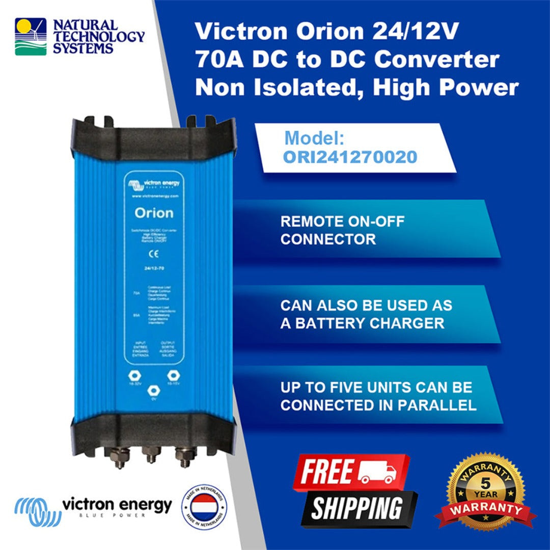 Victron Orion 24/12V DC-DC Converter Non Isolated 70A ORI241270020