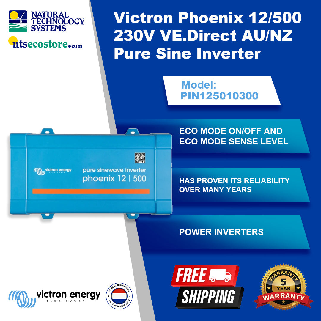 Victron Phoenix Inverter 12V / 500VA VE.Direct AU/NZ (PIN125010300)