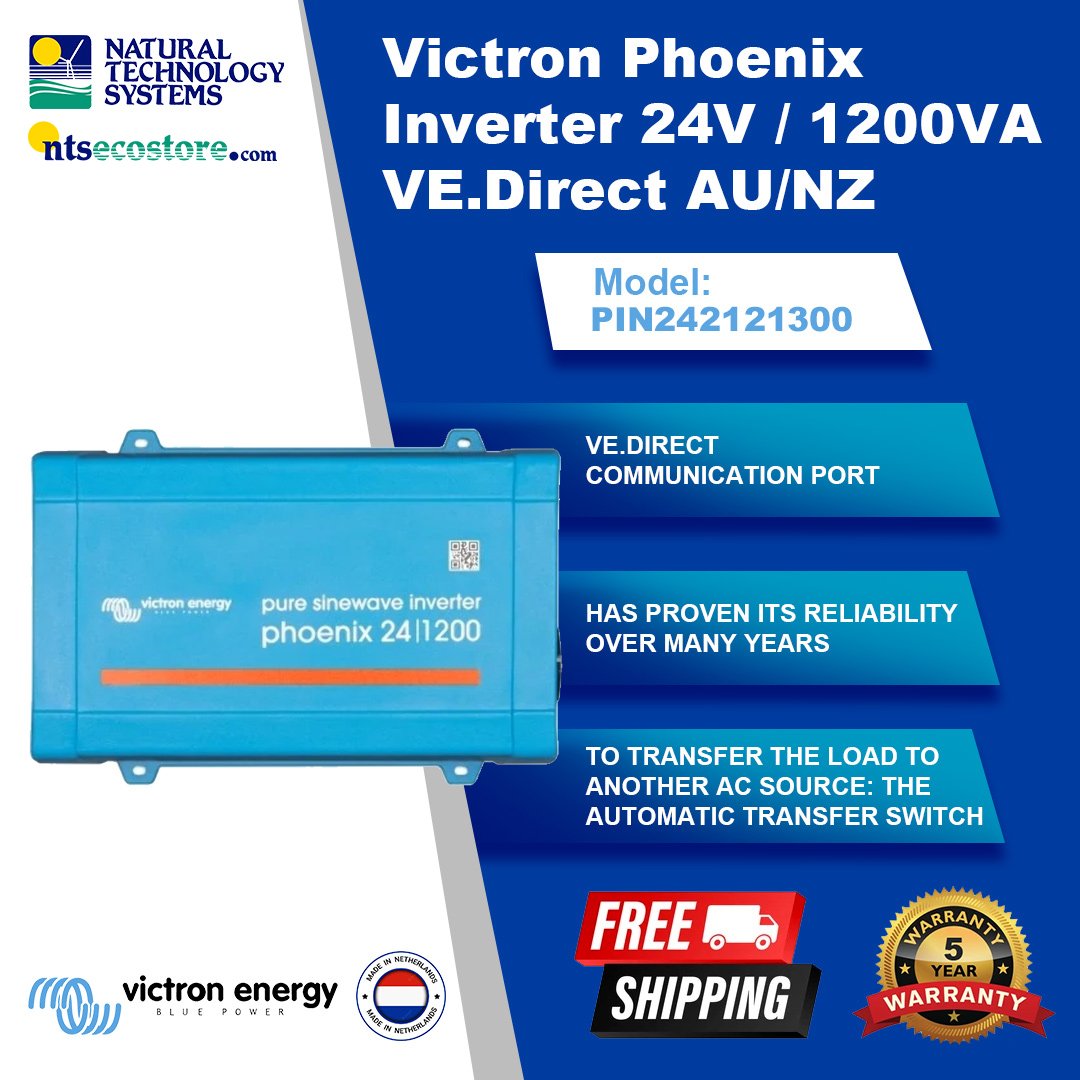 Victron Phoenix Inverter 24/1200 230V VE.Direct AU/NZ PIN242121300