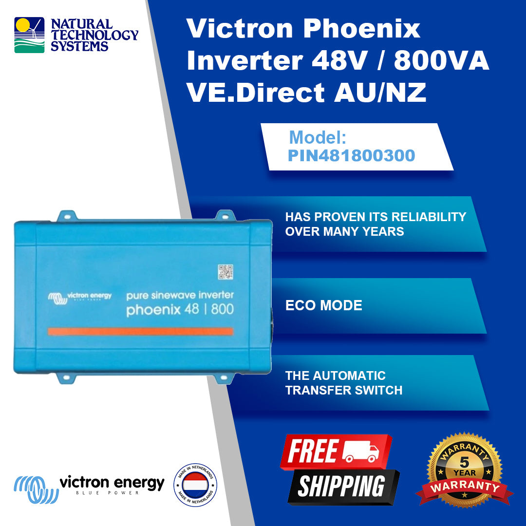 Victron Phoenix Inverter 48V / 800VA VE.Direct AU/NZ (PIN481800300)