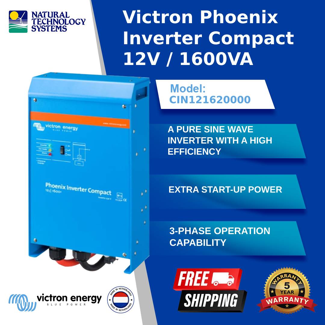 Victron Phoenix Inverter Compact 12V / 1600VA (CIN121620000) Media 1 of 8