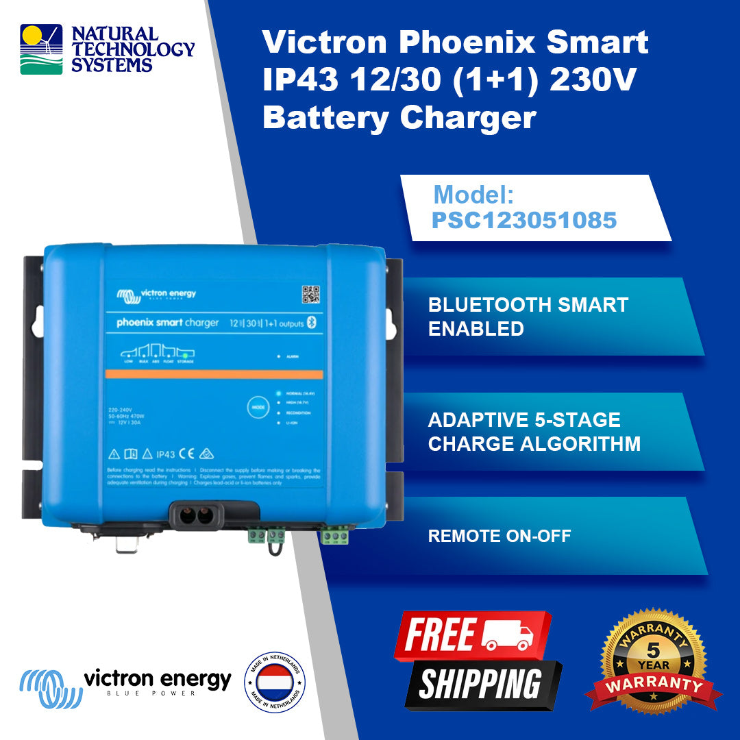 Victron Phoenix Smart IP43 12/30 Battery Charger (1+1) 230V PSC123051085
