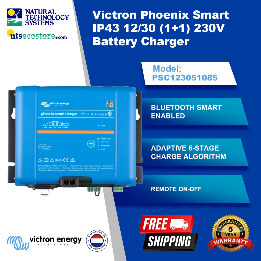 Victron Phoenix Smart IP43 12/30 Battery Charger (1+1) 230V PSC123051085