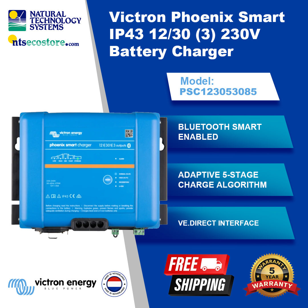 Victron Phoenix Smart IP43 12/30 Battery Charger (3) 230V PSC123053085