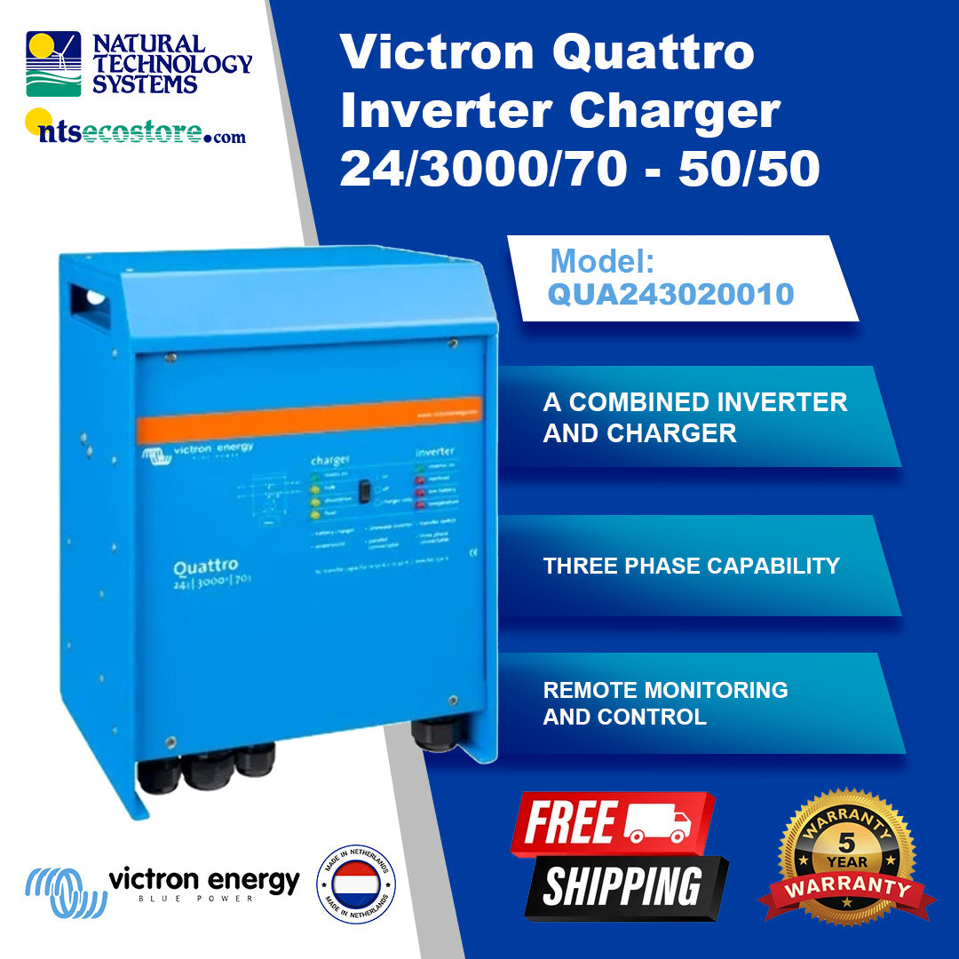 Victron Quattro Inverter Charger 24/3000/70 - 50/50 QUA243020010