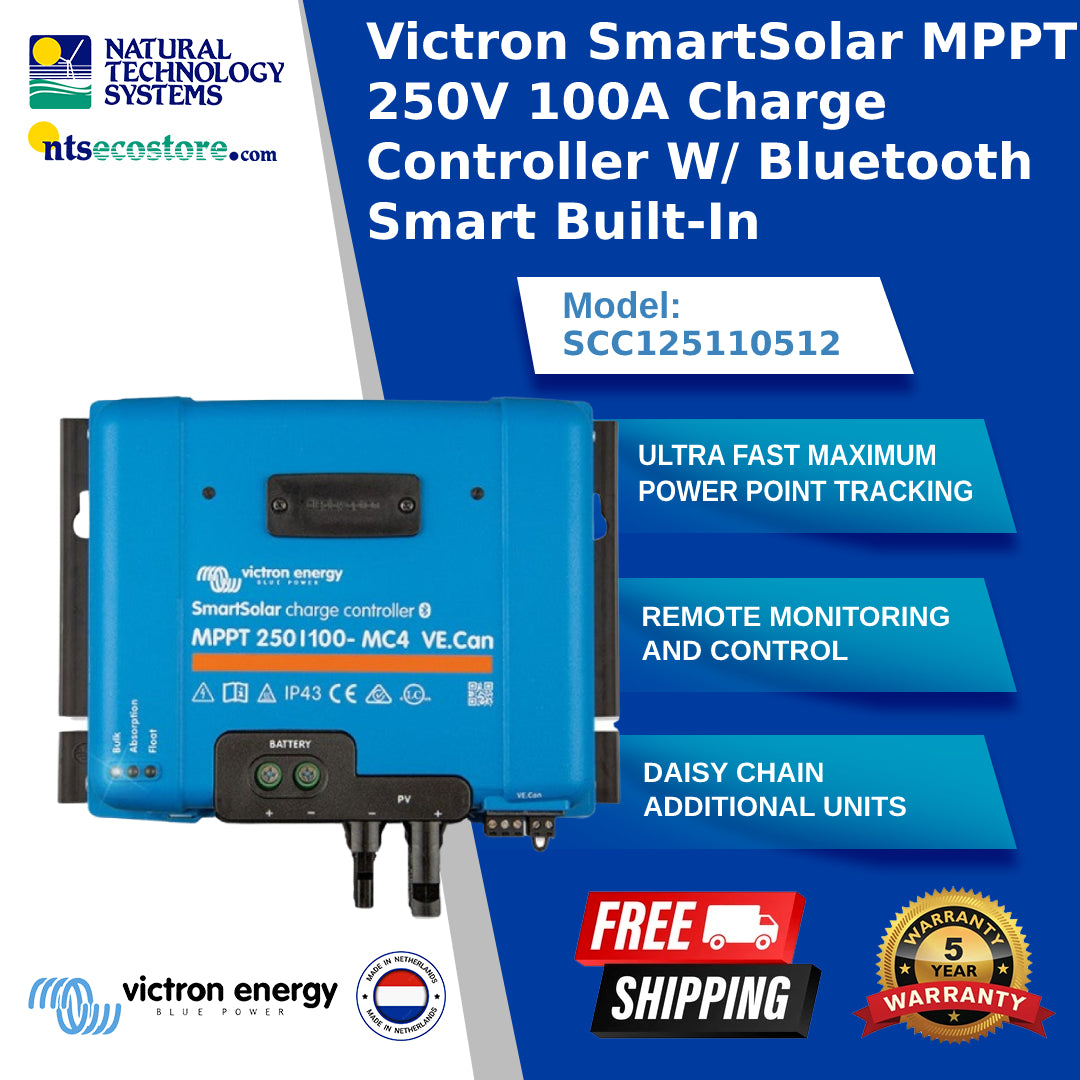 Victron SmartSolar MPPT Charge Controller 250/100-MC4 VE.Can SCC125110512