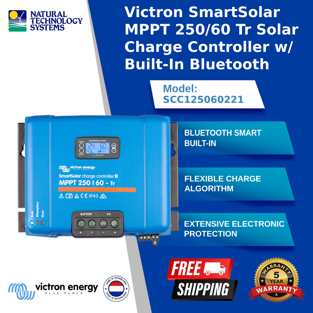 Victron SmartSolar MPPT 250/60 TR Bluetooth Solar Charge Controller SCC125060221