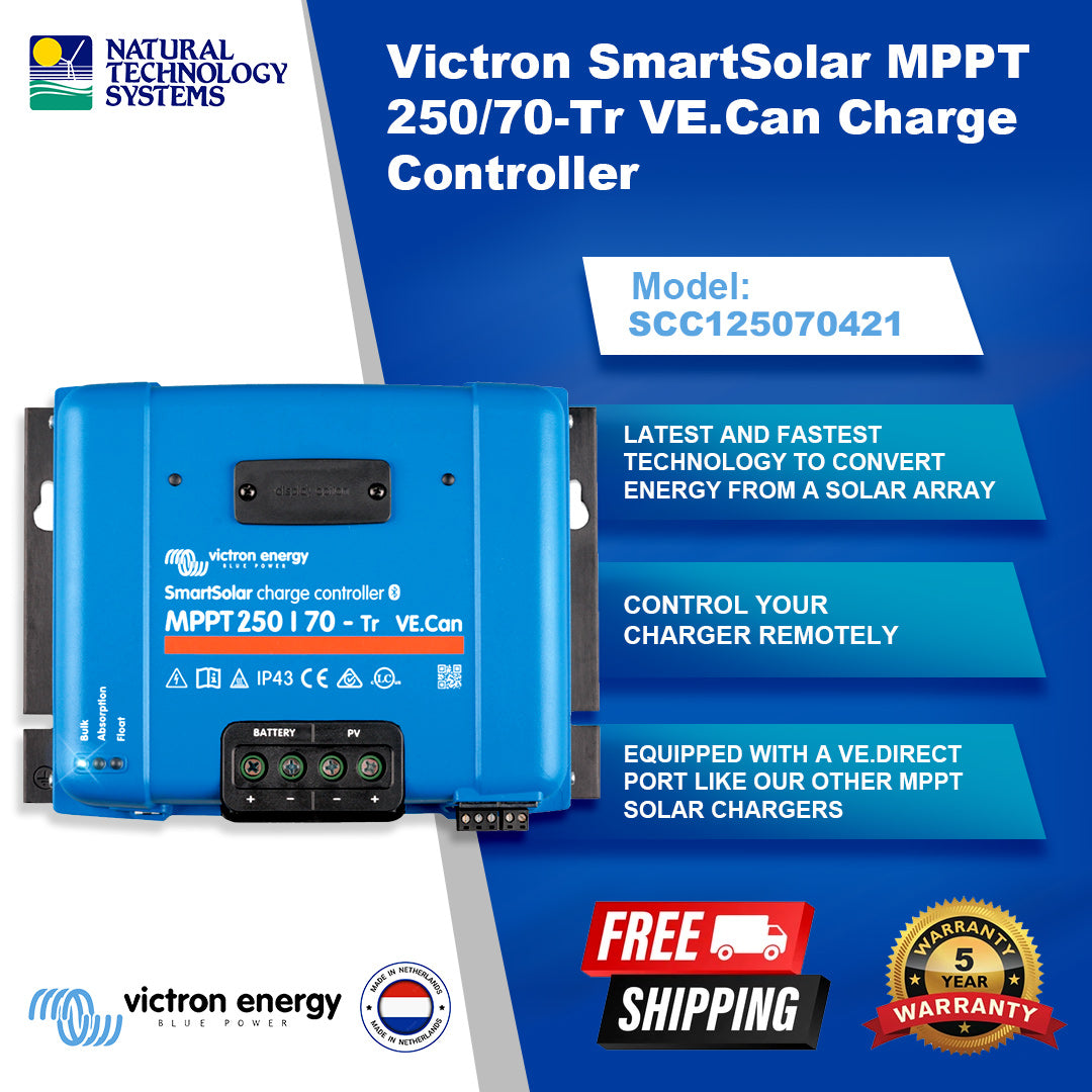Victron SmartSolar MPPT 250/70-Tr VE.Can Charge Controller SCC12507042