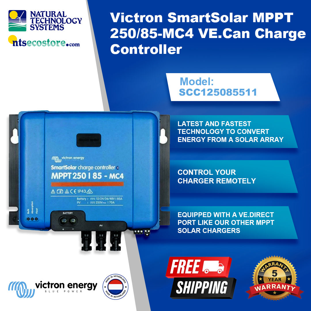 Victron SmartSolar MPPT Charge Controller 250/85-MC4 VE.Can SCC125085511