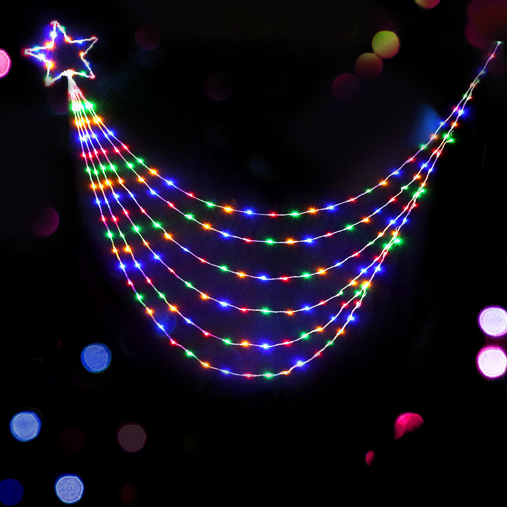 Jingle Jollys 5M Christmas String Lights 320 LED Fairy Curtain Light Solar Power