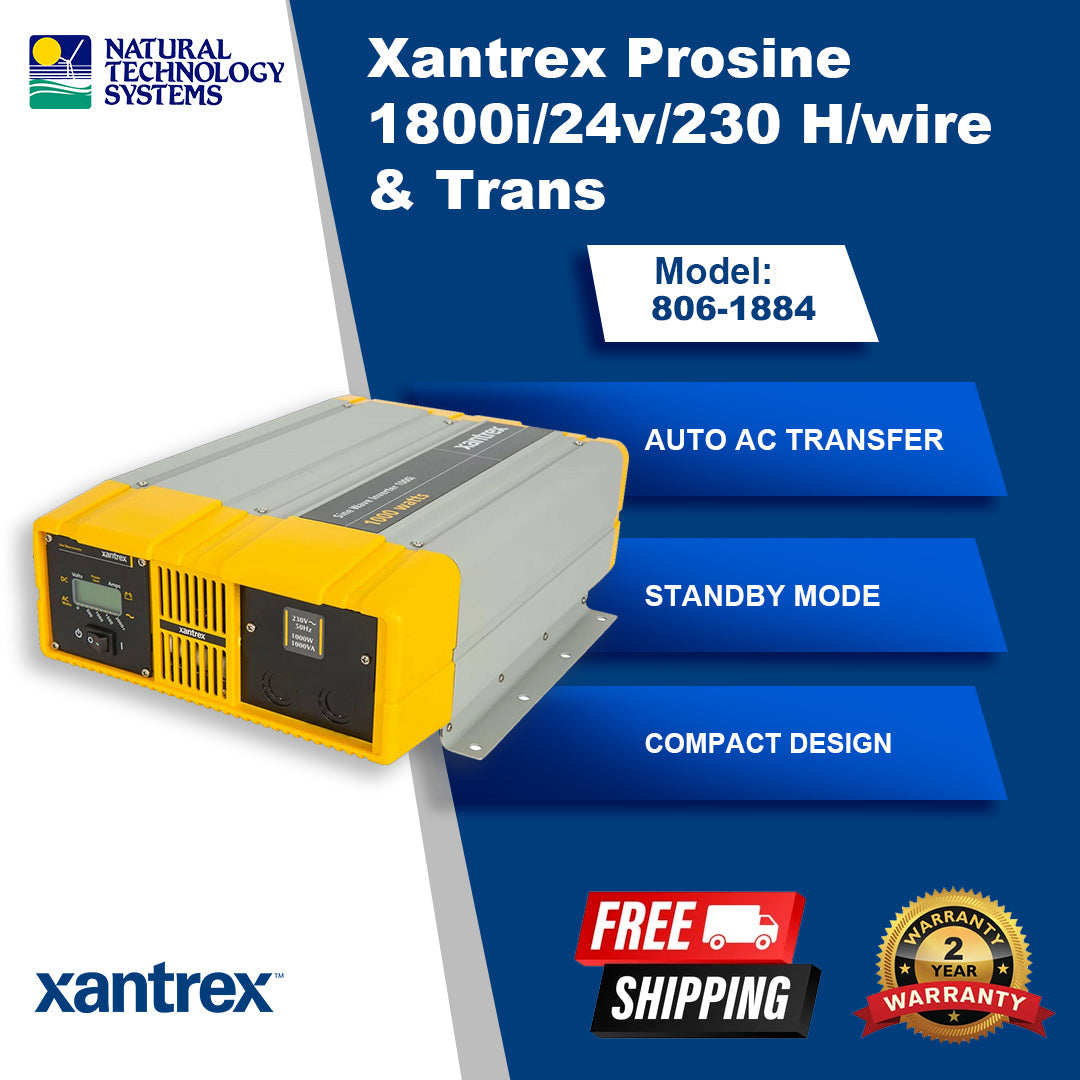 Xantrex Prosine 1800i/24V/230 H/Wire & Trans 806-1884