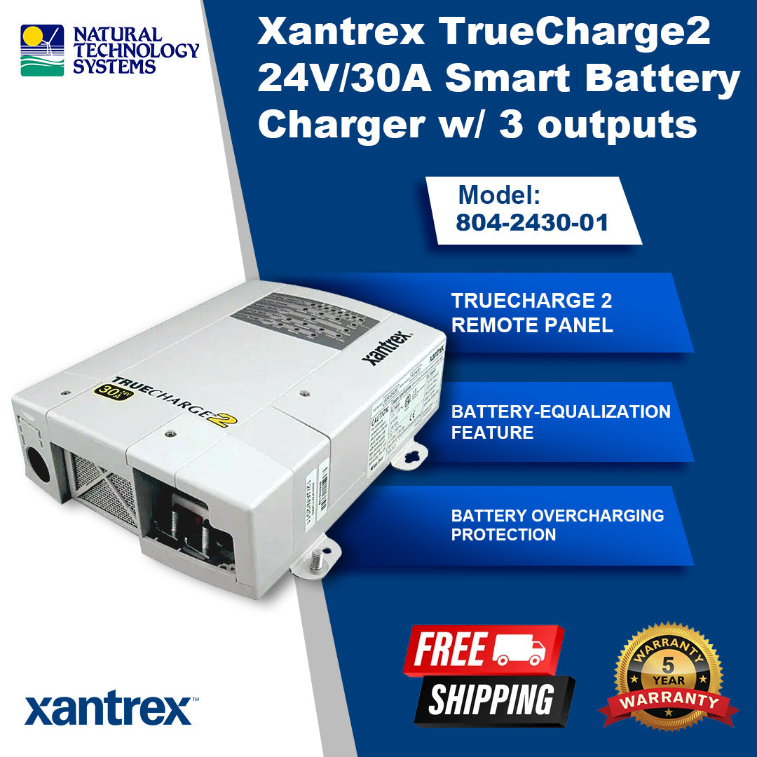 Xantrex TrueCharge2  24V/30A Smart Battery Charger w/ 3 outputs (804-2430-01)