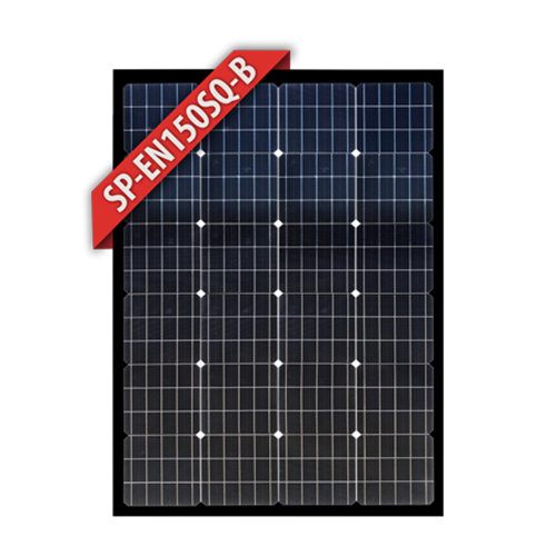 Enerdrive Fixed Solar Panel 150W 12V Squat Mono Crystalline With Black Frame (SP-EN150SQ-BLACK)